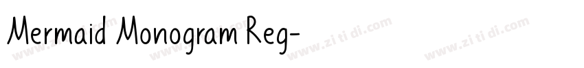Mermaid Monogram Reg字体转换